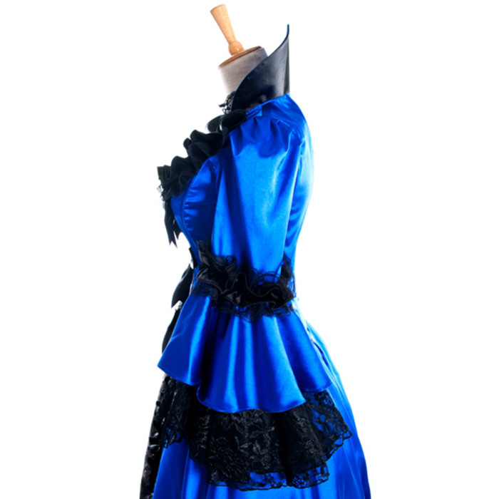 Victorian Rococo Medieval Gown Ball Outfit Gothic Punk Satin Dress Cosplay Costume Tailor-Made[G982]