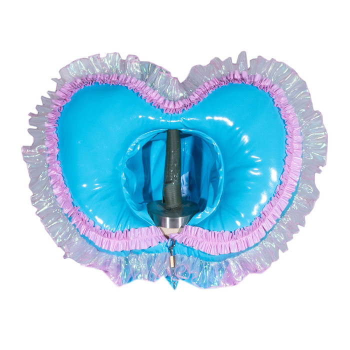 Colorful Satin/PVC Heart-Shaped Lace Sissy Maid Headpieces Collection B002