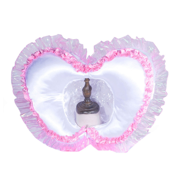 Colorful Satin/PVC Heart-Shaped Lace Sissy Maid Headpieces Collection B002