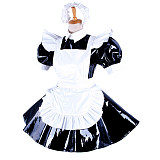 Custom Handmade Heavy PVC Sissy Maid Dress – Fetish Cosplay Uniform [G343]