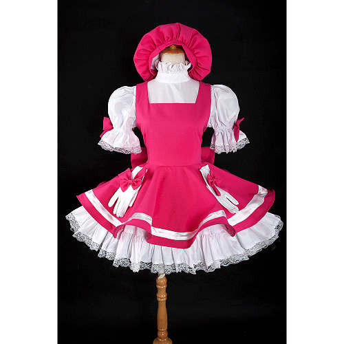 Cardcaptor Sakura Pink Frilly Battle Dress with Glove Bows and Bonnet [CK832]