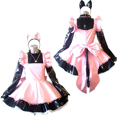 Cardcaptor Sakura Cat Ear PVC Cosplay Dress in Pink and Black [CK944]