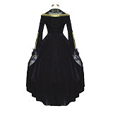 Red and Black Velvet Hooded Victorian Medieval Gown – Crossdressing Fantasy Dress [G517]