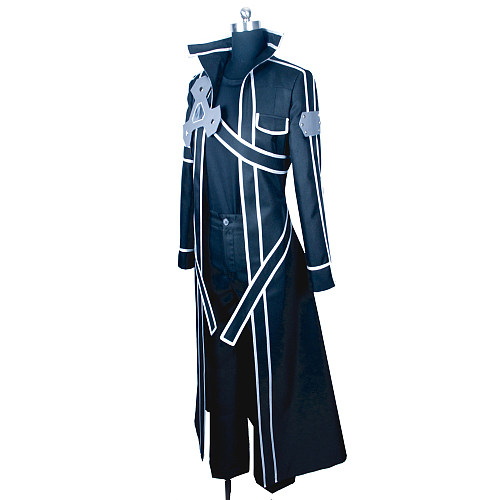 Sword Art Online Kirito Long Black Uniform Cosplay Coat [G809]
