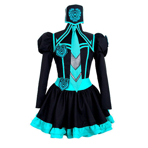 Megurine Luka Vocaloid Philosophy Cosplay Costume Police Uniform Handmade Teal [G868]