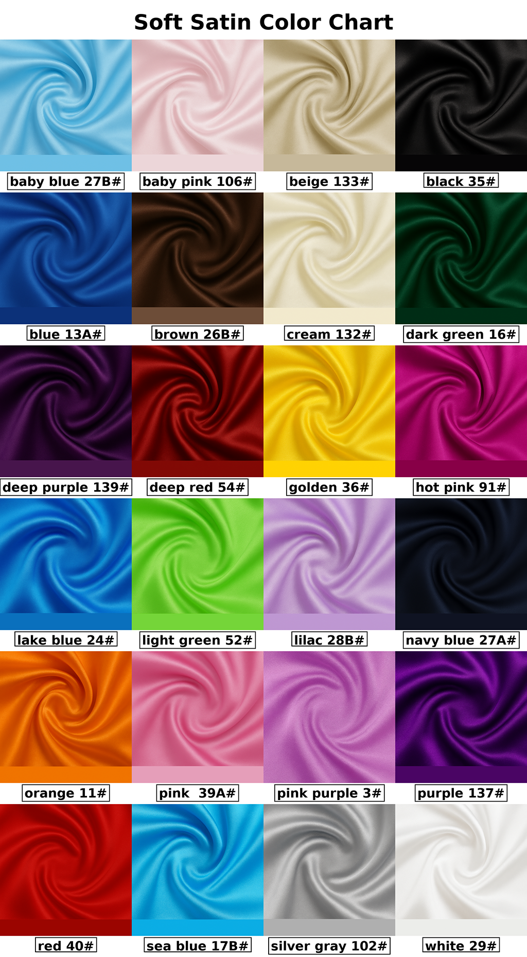 soft satin color chart