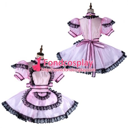 US$ 107.91 - French Lockable Sissy Maid Organza Dress See-Through ...