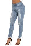 Medium Blue Wash Fringe Affair Flare Jeans