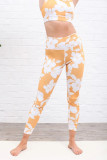 Print Yoga Sporting Crop Vest Leggings Set