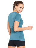 Mesh Seamless Sport Top Short Sleeves For Women