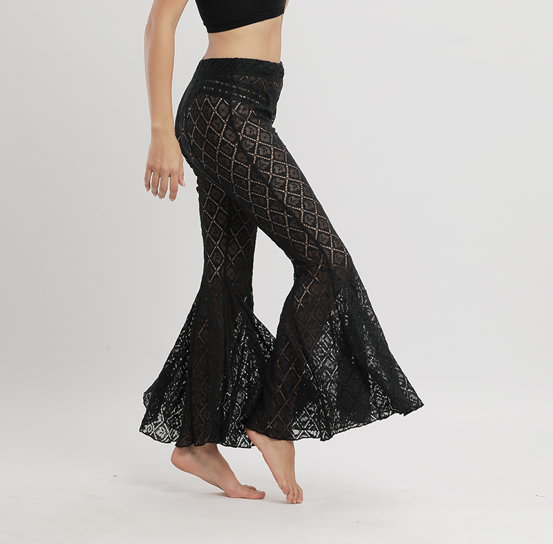 US$ 1.00 - Black lace Beach Trousers - www.keke-lover.com