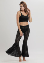 Black lace Beach Trousers