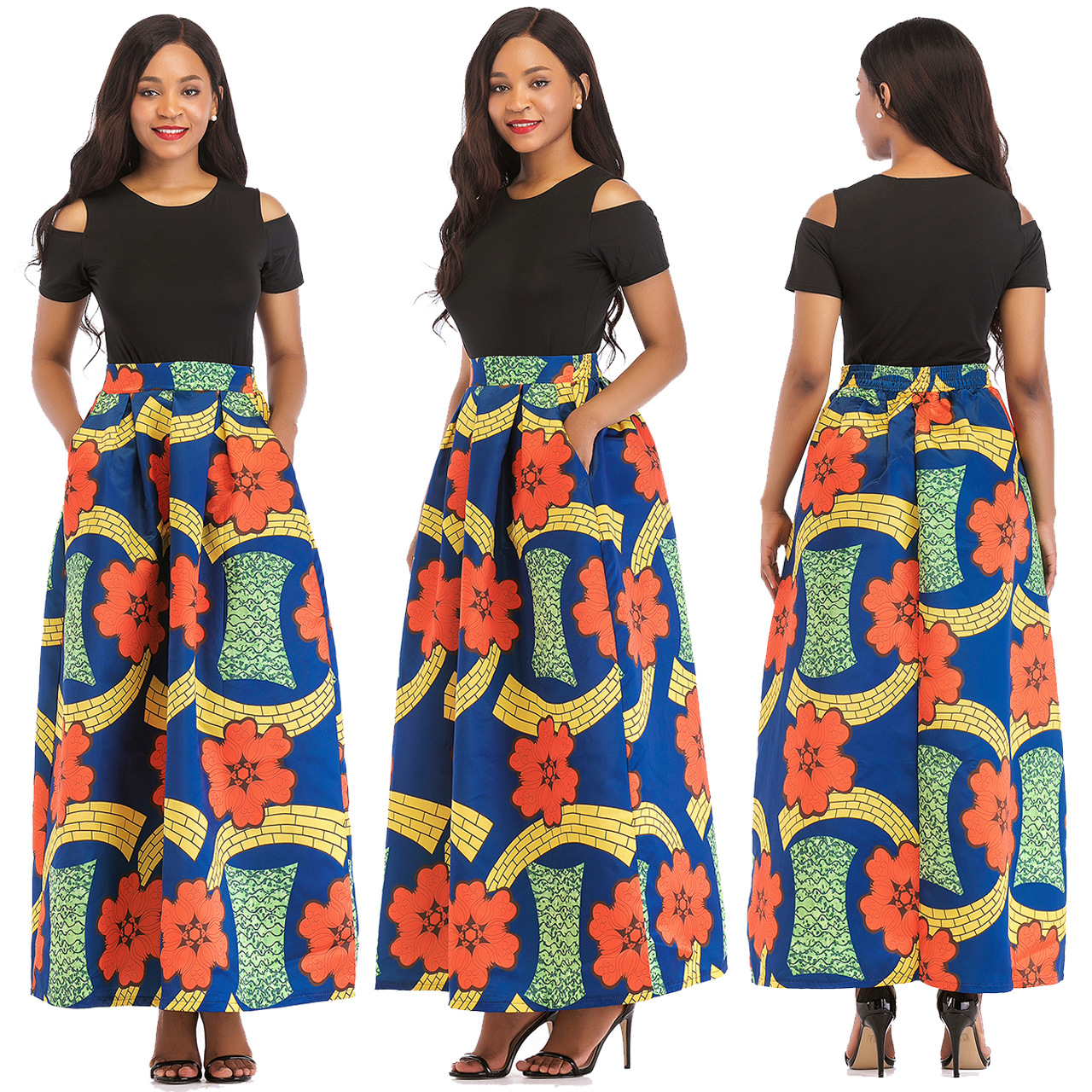 long skirt with short top party wear