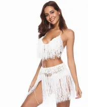 Beach bikini +skirt sets