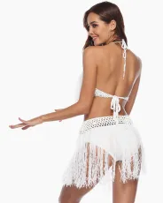 Beach bikini +skirt sets