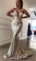 Sexy deep V Sling Dress