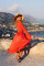 Red beach dress