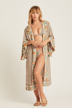Printed sunscreen cardigan Beach dress(no bikini)