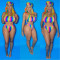 Printed Sexy Bikini Three-piece Set