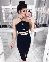 Sleeveless laced pencil skirt