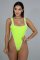 Two-piece set swimsuit in solid color