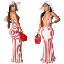 Sexy Suspender with Backpack Hip Dress
