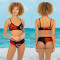 Two-piece swimsuit with personality and self-cultivation cartoon