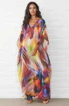 Long skirt bikini blouse