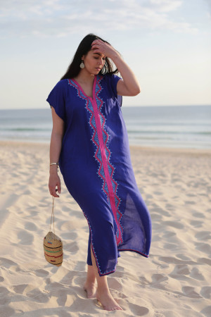 Cotton embroidered sandy gown beach skirt