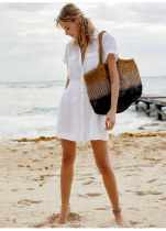 Cotton Button Beach Skirt