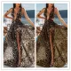 Sexy deep V-sling dress