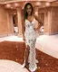 Sleeveless suspender V-neck dress lace dress