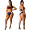 Multicolor Located Printed Swimsuit