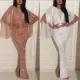 Splicing long fringed cross dress