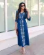 Cotton embroidered gown with beach skirt sunscreen