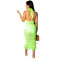 Hollow-out Perspective Beach Dress with Buttock and Hook