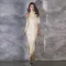 Flash tassel elegant shoulder-open dinner dress