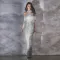 Flash tassel elegant shoulder-open dinner dress