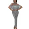 Flash tassel elegant shoulder-open dinner dress