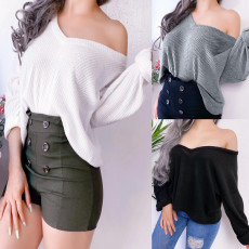 Long sleeve knitted sweater