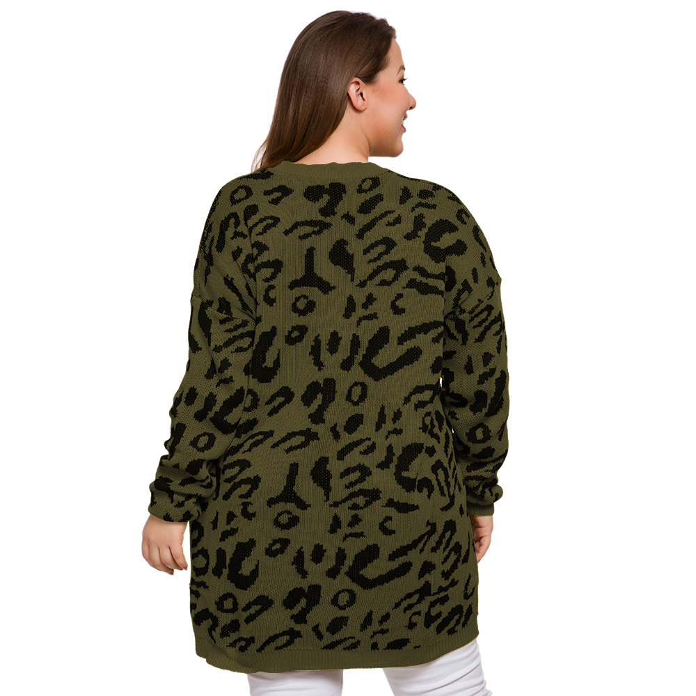leopard collar sweater