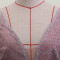 V-collar sleeveless sequined evening dress