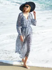 Chiffon leopard point bikini sunscreen