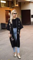 Dragon embroidered bikini sun shirt