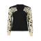 Fashion leopard elastic sweater jacket