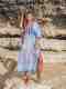 Cotton orientation printing robe sun proof shirt beach skirt