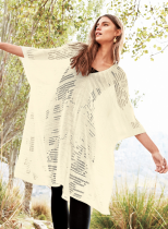 Hollow knitted holiday blouse sun proof shirt Cover-Ups & Beach Dresses