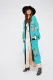 Blue embroidered pocket holiday bikini kimono sun proof cardigan
