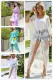 Lace embroidered dress beach blouse