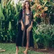 Rayon embroidered beach cardigan